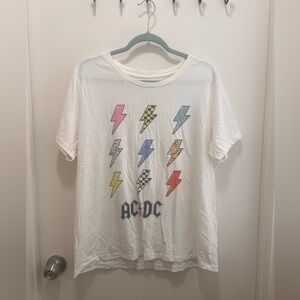 AC/DC ivory/multi colored graphic Tee XXL